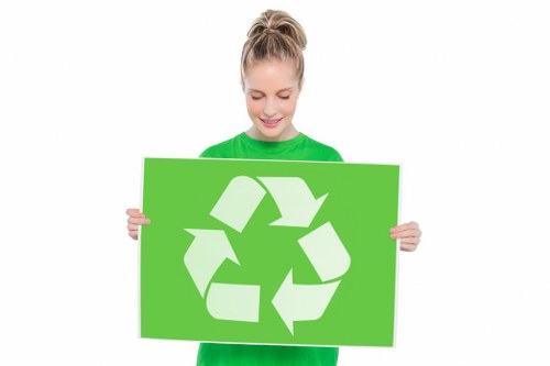 Recycling center in Marylebone handling furniture
